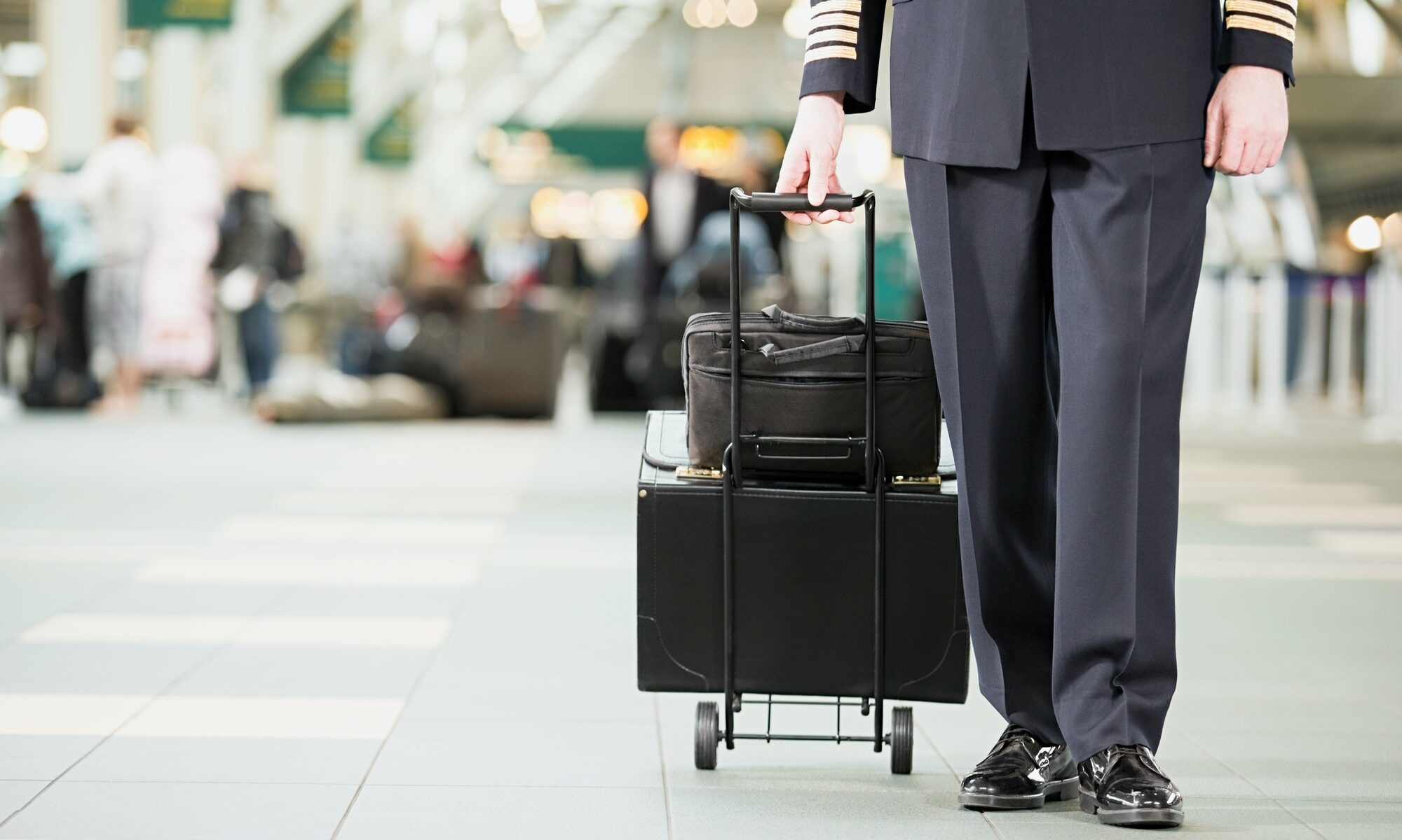 Pilot with bags