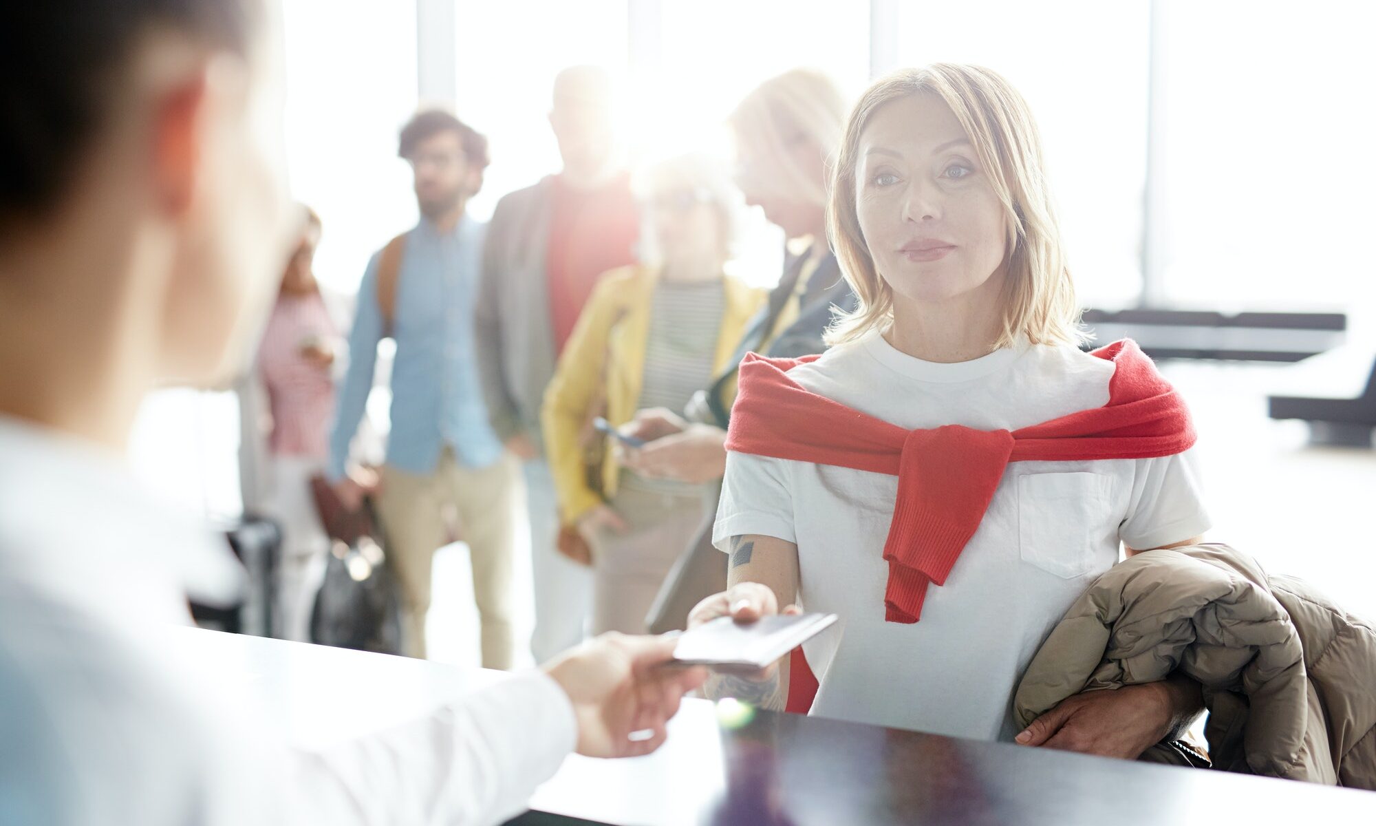 Check-in before flight
